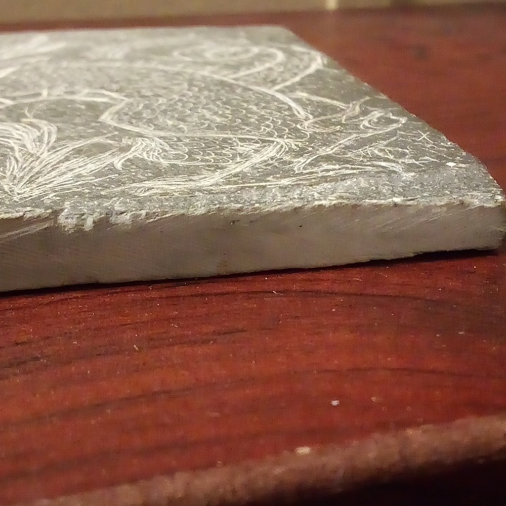 Handmade Etched Dragon Slate Plaque - Picture 7 of 9